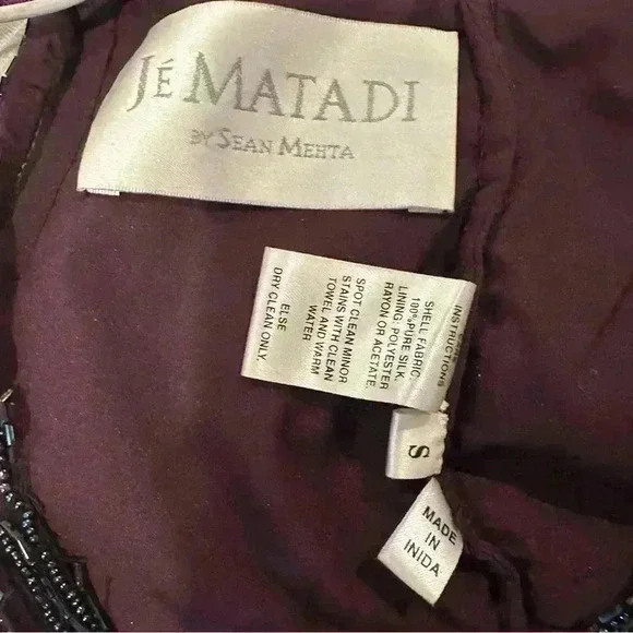 Y2K Je Matadi 100% Silk Beaded Ombré Mermaid Skirt And Halter Top Size Small - Picture 12 of 16